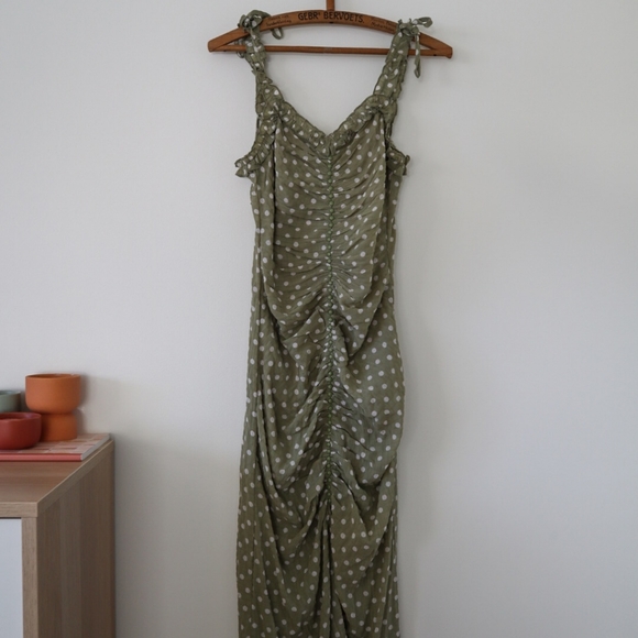 Lulu's Polka Dot Midi Dress - Picture 2 of 4